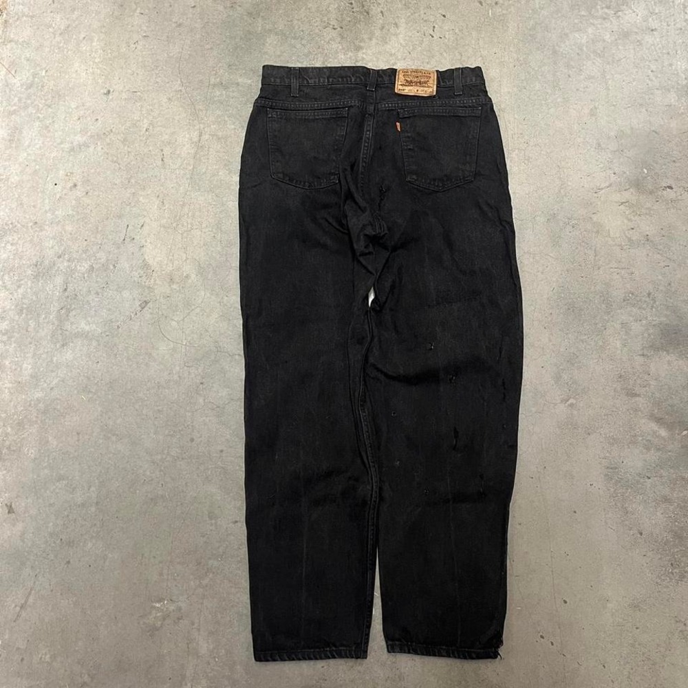 Vintage USA made black faded and distressed‎ orange tab Levi's 560s